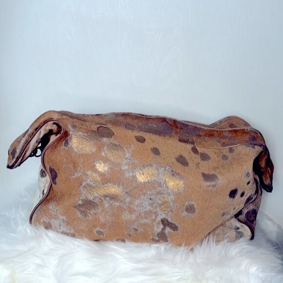 Terrida Tangaroa Venezia Animal Print Leather Travel Duffle Weekend Bag - Picture 12 of 16
